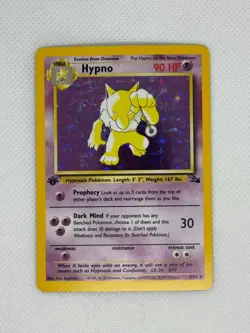 1st Edition Hypno 8/62 Fossil 1999 Holo Rare WOTC Pokemon Card TCG - Image 1