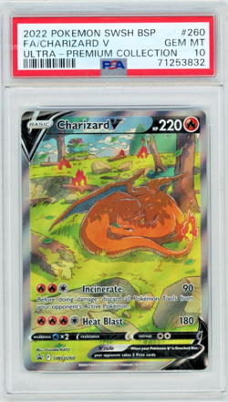 2022 Pokemon SWSH FA/Charizard V #SWSH260 Ultra Premium Collection BSP PSA 10 - Image 1
