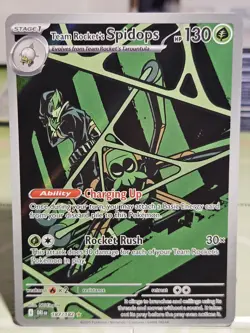 Illustration Rare Team Rockets Spidops #187 Pokemon Card Destined Rivals NM-MT - Image 1