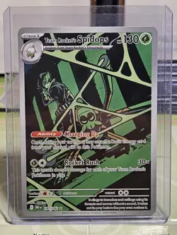 Illustration Rare Team Rockets Spidops #187 Pokemon Card Destined Rivals NM-MT - Image 5