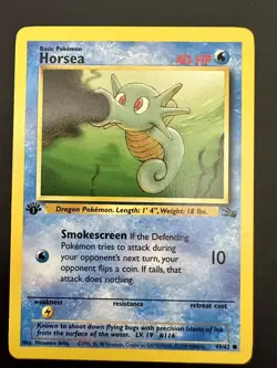 Horsea - 49/62 - 1st Edition Common - Fossil - Pokemon TCG - NM - Image 1