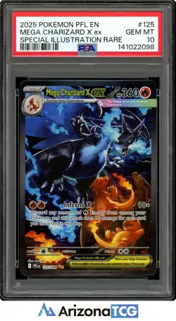 Pokemon 2025 Mega Charizard X ex 125/094 SIR Phantasmal Flames GEM MINT PSA 10 - Image 1
