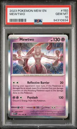 2023 POKEMON MEW EN-151 #150 MEWTWO PSA 10 - Image 1