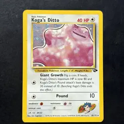 Pokemon Vintage Holo Koga's Ditto 10/132 Gym Challenge Wotc - Image 1