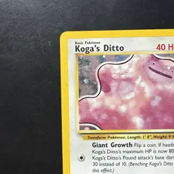 Pokemon Vintage Holo Koga's Ditto 10/132 Gym Challenge Wotc - Image 2