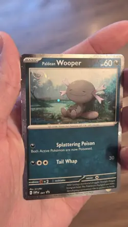 HD Galaxy Swirl Paldean Wooper SVP 041 Black Star Promo: Pokemon LP - Image 1