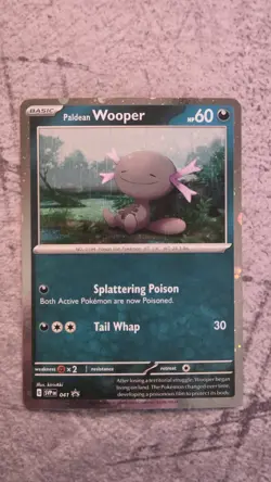 HD Galaxy Swirl Paldean Wooper SVP 041 Black Star Promo: Pokemon LP - Image 2