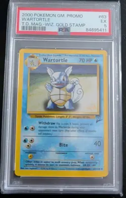 Pokemon 2000 GM Promo Wartortle #63W Gold Stamp PSA 5 Baseset 2 - Image 1