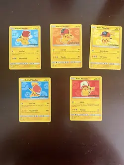 Pokemon TCG Ash's Pikachu lot *comes in Top loader And Penny Sleeves* - Image 1