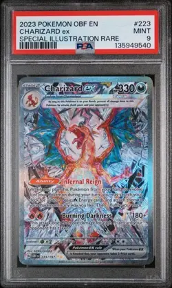 2023 POKEMON OBF #223 CHARIZARD EX SPECIAL ILLUSTRATION RARE PSA 9 - Image 1