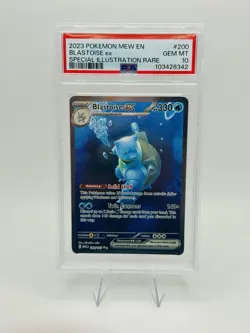 Pokemon Blastoise ex 200/165 Mew-EN 151 Special Illustration GEM MINT PSA 10 - Image 1
