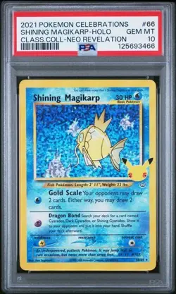 PSA 10 Shining Magikarp 2021 Pokemon Celebrations 66/64 Classic Collection Holo - Image 1