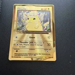 Pokemon TCG Pikachu Gold Metal 1999 Basic Card #58/102 Mitsuhiro Arita Vintage - Image 1