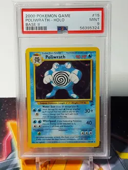 2000 Pokemon Base Set 2 PSA 9 Poliwrath - Image 1