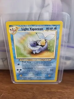 Pokemon Light Vaporeon 52/105 Neo Destiny Uncommon Pokemon Card Ungraded - Image 1