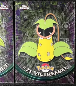 Topps Chrome Pokemon Card Victreebel #71 + Bellsprout #69 - LP - Image 5