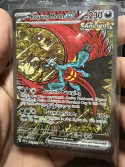Pokemon TCG NM Roaring Moon Sir Prismatic Evolutions Card RAW NEW #162/131 RARE - Image 2