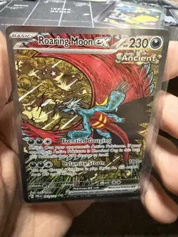 Pokemon TCG NM Roaring Moon Sir Prismatic Evolutions Card RAW NEW #162/131 RARE - Image 3