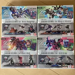 Mobile Suit Gundam Card Game Starter Deck Gundam Assemble Set of 4 New Unused - Image 1