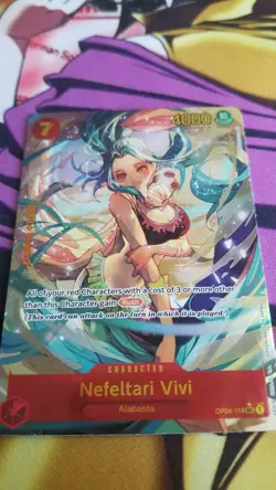 One Piece Card Game OP04-118 SEC Nefeltari Vivi Secret Rare M/NM Alternate Art - Image 1
