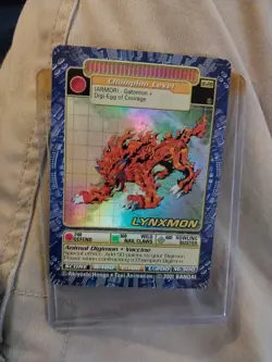 Vtg DIGIMON Digital Monsters LYNXMON HOLO FOIL CHASE CARD Tcg Ccg RARE! HTF Y2K - Image 4