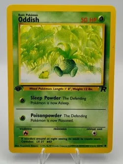 Pokemon TCG Oddish 63/82 Team Rocket Regular 1st Edition Card - Image 1