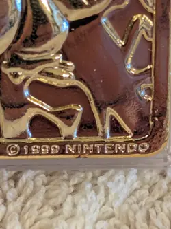 1999 Nintendo Pokemon CHARIZARD Gold Plated Playing Card - Image 4