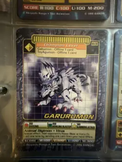 Garurumon Bo-136 - 2000 Bandai Digimon Trading Card - Image 1
