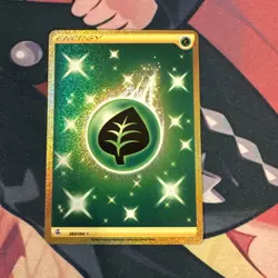 Pokemon TCG Grass Leaf Energy Fusion Strike Gold Secret Rare Card 283/264 - Image 1