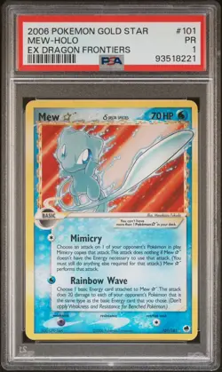 PSA 1 MEW GOLD STAR 101/101 | EX Dragon Frontiers Graded Pokemon Card - Image 1