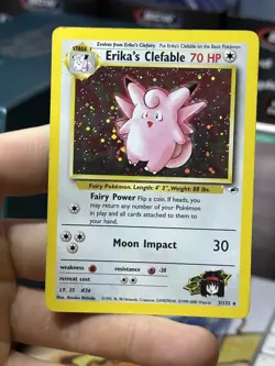 #2 Erika's Clefable 3/132 Gym Heroes 2000 Holo Rare WOTC Pokemon Card TCG - Image 3