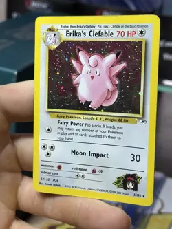 #2 Erika's Clefable 3/132 Gym Heroes 2000 Holo Rare WOTC Pokemon Card TCG - Image 4