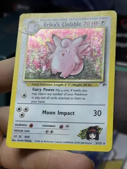 #2 Erika's Clefable 3/132 Gym Heroes 2000 Holo Rare WOTC Pokemon Card TCG - Image 5