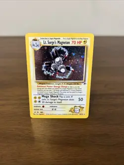 Pokemon Lt. Surge's Magneton 8/132 Gym Heroes Holo Card Rare, LP Condition - Image 1