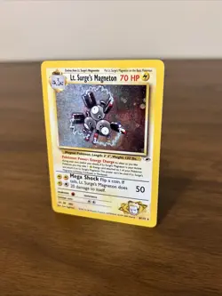 Pokemon Lt. Surge's Magneton 8/132 Gym Heroes Holo Card Rare, LP Condition - Image 3