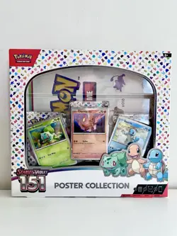 Pokemon TCG Scarlet & Violet 151 Poster Collection Box 3 Packs 3 Promo Cards 820650853166 - Image 1