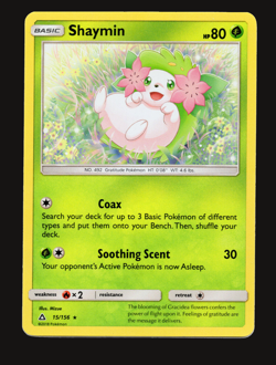 Pokemon TCG Shaymin Ultra Prism Sun & Moon 15 Holo NM-VLP Card - Image 1