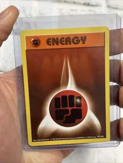 Pokemon TCG Card Shadowless Base Set Fighting Energy 97/102 Vintage Vtg EX/NM - Image 1