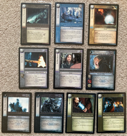Lotr tcg (Decipher) Lord of the Rings 10 rare cards from MoM Flaming Brand+ LP - Image 1
