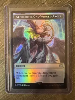 Magic The Gathering Final Fantasy Foil Sephiroth, One-Winged Angel Token #0024 - Image 1