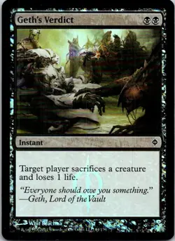 Magic the Gathering Foil Geth's Verdict New Phyrexia MTG Free Shipping! - Image 1