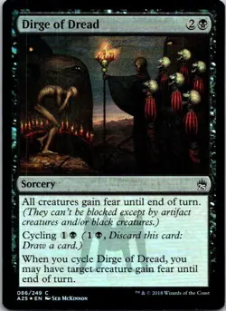 Magic the Gathering Foil Dirge of Dread Masters 25 MTG Free Shipping! - Image 1