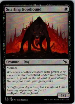 Magic the Gathering Foil Snarling Gorehound Murders at Karlov Manor MTG - Image 1