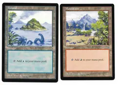 ISLAND & Mountain Basic Land Arena OVERSIZED 6x9 MTG Magic the Gathering NM/M - Image 1