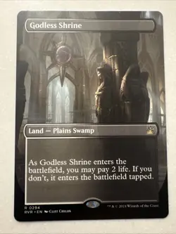 MTG Godless Shrine #0294 Borderless Rare Ravnica Remastered (RVR) - Image 1