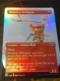 Monastery Swiftspear Borderless FOIL, D Masters 2022 , NM , MTG, FREE SHIPPING - Image 2