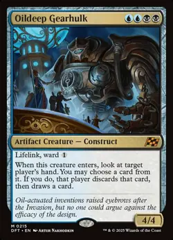MTG Oildeep Gearhulk - Foil, Aetherdrift, Lightly Played, English - Image 1