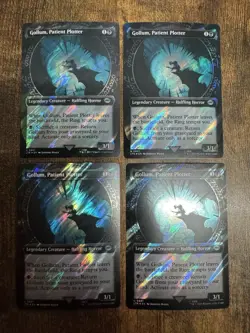 4x Gollum, Patient Plotter Surge FOIL 801 MTG LotR Lord Rings Pack Fresh - Image 1
