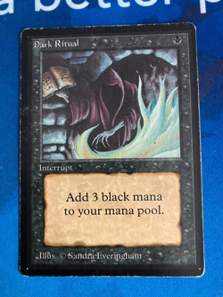 1x MTG Dark Ritual Beta Edition Magic: The Gathering Moderate Play - Image 1