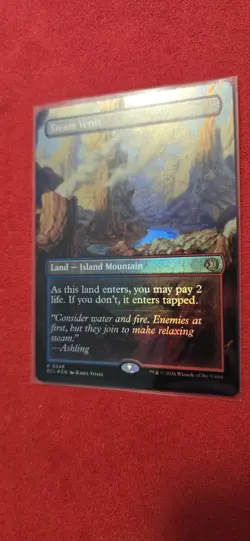 1x Steam Vents ~~ Borderless - Foil NM-Mint, English Lorwyn Eclipsed MTG Magic - Image 2